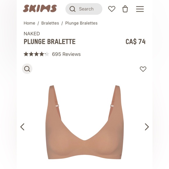 SKIMS Naked Plunge Bralette - Picture 4 of 12